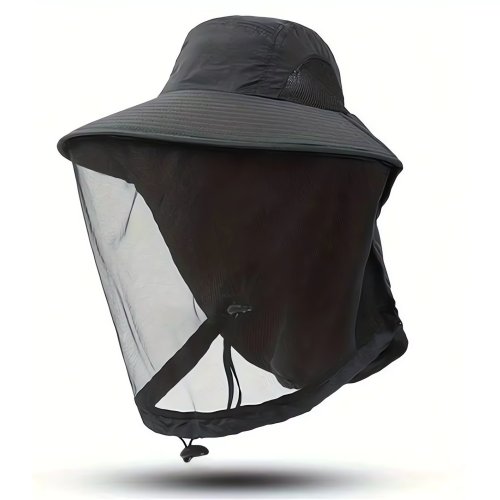 Pronett XJ5374 Rybářský klobouk s moskytiérou, černá