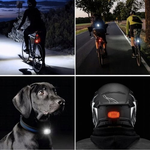 Trizand 24003 Sada LED osvetlenie na bicykel, USB, IPX4, 2 ks