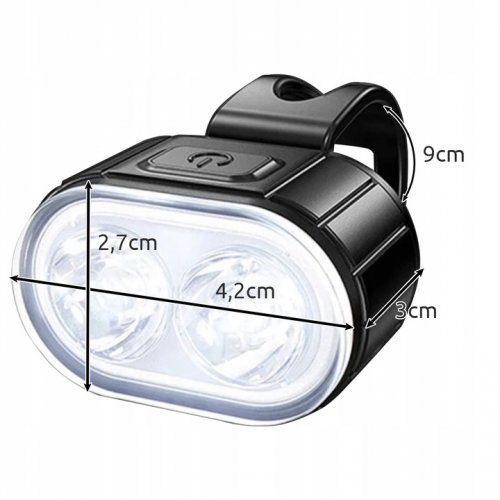 Trizand 24003 Sada LED osvetlenie na bicykel, USB, IPX4, 2 ks