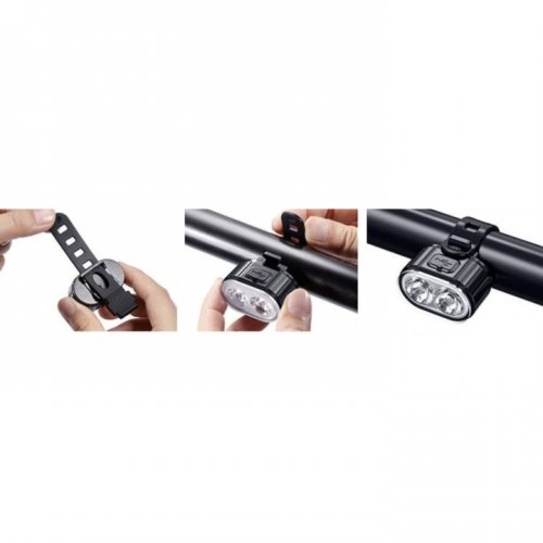 Trizand 24003 Sada LED osvetlenie na bicykel, USB, IPX4, 2 ks