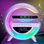 Pronett XJ5092 Multifunkčný Bluetooth reproduktor s LED lampou a bezdrôtovou nabíjačkou biela