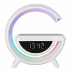 Pronett XJ5092 Multifunkčný Bluetooth reproduktor s LED lampou a bezdrôtovou nabíjačkou biela