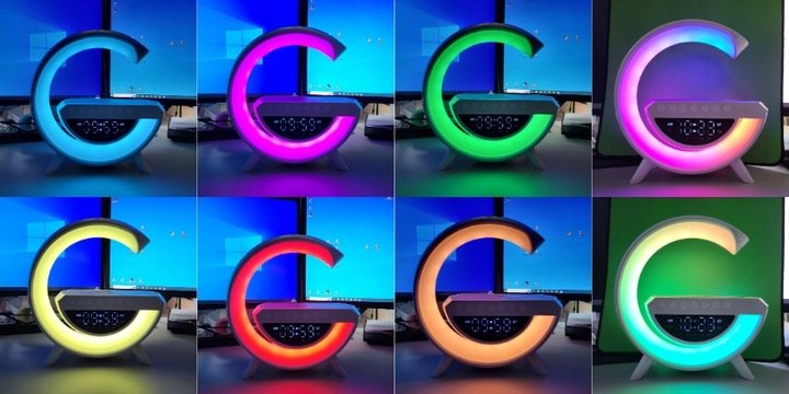 Pronett XJ5092 Multifunkčný Bluetooth reproduktor s LED lampou a bezdrôtovou nabíjačkou biela
