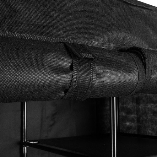 Ruhhy 23740 Dvojitá skříň na oblečení 170 x 170 x 42 cm černá