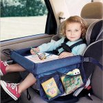 KIK KX7853 Mobilní stoleček pro děti do auta černý
