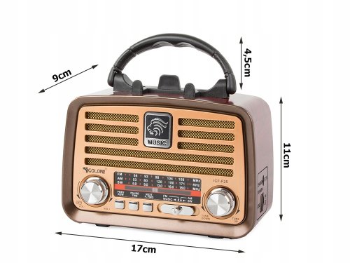 Verk 27269 Prenosné Bluetooth Retro rádio