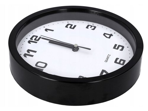 Verk 27067 Nástěnné hodiny analogové 20 cm černé