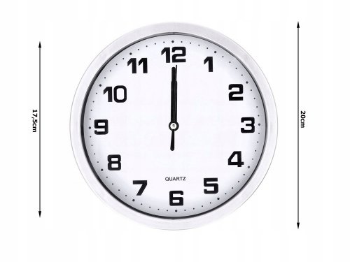 Verk 27067 Nástenné hodiny analógové 20 cm strieborné