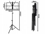 Verk 27054 Stojan na noty 130 cm čierny