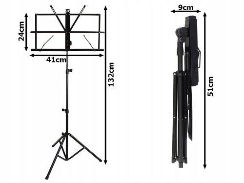 Verk 27054 Stojan na noty 130 cm čierny