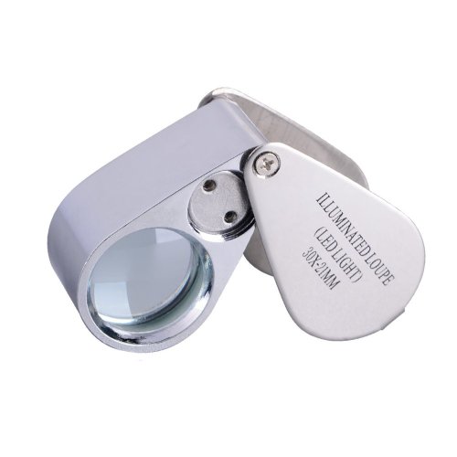 Verk Skládací mineralogická lupa LED - zvětšení 30x 21mmm