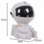 Izoxis 24329 Astronaut sediaci projektor nočnej oblohy, polárna žiara a hviezd, diaľkové ovládanie
