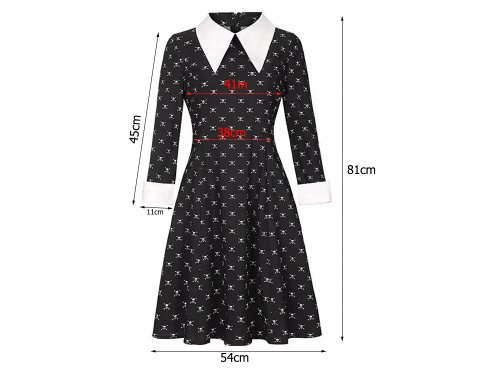 Verk 26119 Detský kostým Wednesday 125 - 135 cm, čierny