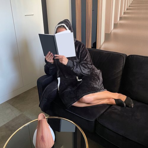 Ruhhy 24403 Televízna mikina s kapucňou XXL, čierna