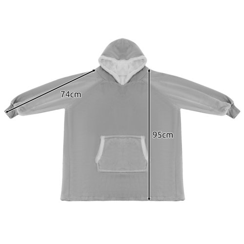 Ruhhy 24402 Televízna mikina s kapucňou XXL, sivá