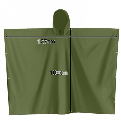 Trizand 24278 Pláštenka pre dospelých pončo khaki