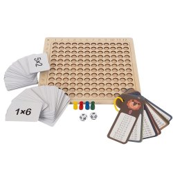 Kruzzel 24639 Dřevěná montessori výuka násobilky 12x12 