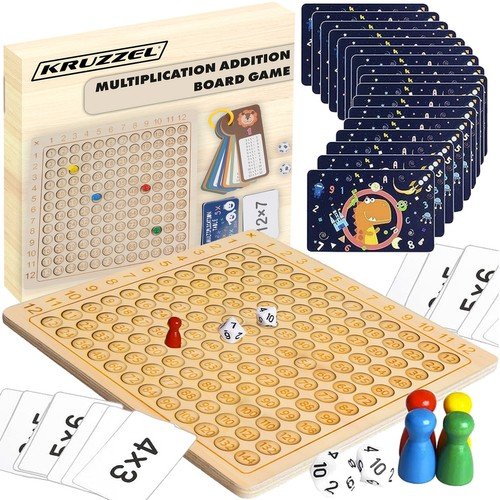 Kruzzel 24639 Dřevěná montessori výuka násobilky 12x12 