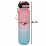 Trizand 24497 Motivačná fľaša na vodu 1000 ml, modroružová
