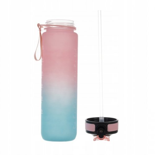 Trizand 24497 Motivačná fľaša na vodu 1000 ml, modroružová