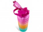 GGV Motivační lahve na vodu 3 ks, 2000 ml, 900 ml, 300 ml modrooranžovorůžová