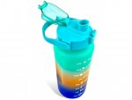 GGV Motivační lahve na vodu 3 ks, 2000 ml, 900 ml, 300 ml modrooranžovorůžová
