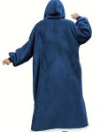 Verk 24557 Televizní mikina s kapucí dlouhá, oversize, tmavě modrá
