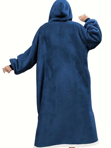 Verk 24557 Televizní mikina s kapucí dlouhá, oversize, tmavě modrá