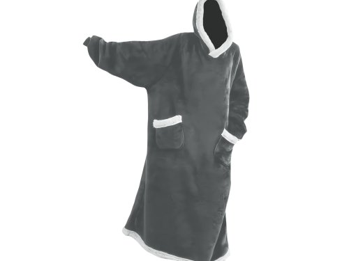 Verk 24557 Televizní mikina s kapucí dlouhá, oversize, šedá