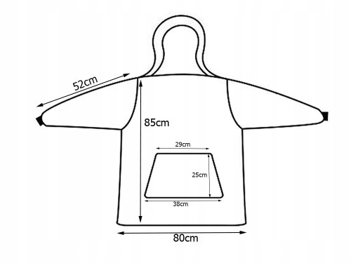 Verk 24558 Televizní mikina s kapucí, oversize, károvaná modrá