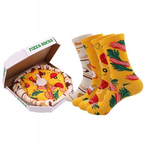 Foxter 2802 Sada 4 párov ponožiek - pizza veľ. 38-43, salámová