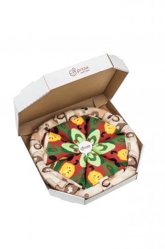 Foxter 2802 Sada 4 párov ponožiek - pizza veľ. 38-43, salámová