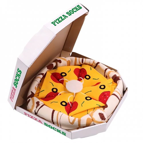 Foxter 2802 Sada 4 párov ponožiek - pizza veľ. 38-43, salámová