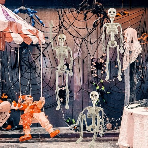 Verk 26132 Ľudská kostra dekorácie na Halloween 40 cm
