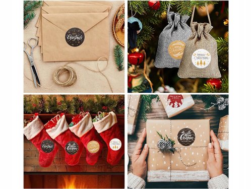 Verk 26180 Vianočné nálepky okrúhle 500 ks