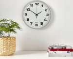 Verk 27068 Nástěnné hodiny analogové 25 cm stříbrné