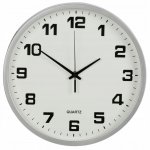 Verk 27068 Nástěnné hodiny analogové 25 cm stříbrné