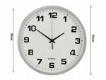Verk 27068 Nástěnné hodiny analogové 25 cm stříbrné