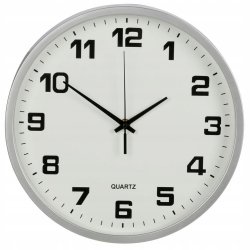 Verk 27068 Nástěnné hodiny analogové 25 cm stříbrné