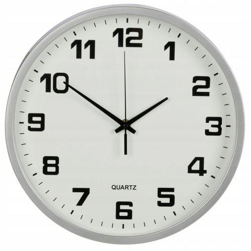 Verk 27068 Nástěnné hodiny analogové 25 cm stříbrné