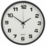Verk 27068 Nástenné hodiny analógové 25 cm čierne