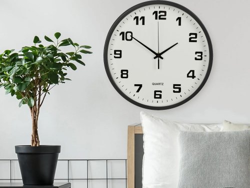 Verk 27068 Nástenné hodiny analógové 25 cm čierne