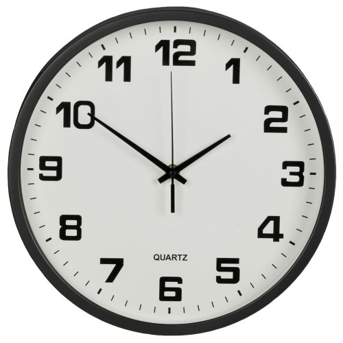 Verk 27068 Nástěnné hodiny analogové 25 cm černé