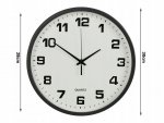 Verk 27069 Nástěnné hodiny analogové 30 cm černé