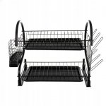 Ruhhy 24634 Poschodový odkvapkávač na riad čierny