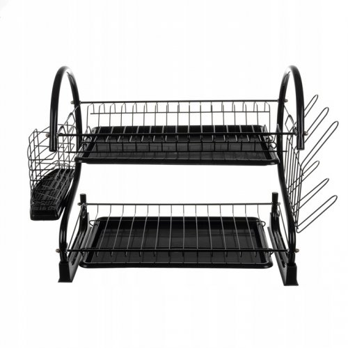 Ruhhy 24634 Poschodový odkvapkávač na riad čierny