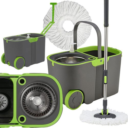 Verk 27077 Rotačný mop 360 turbo + vedro šedý