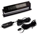 APT AG97B Teplomer do auta s hodinami a voltmetrom 3 v 1