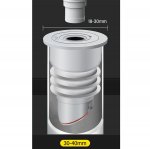 APT DA272 Silikonový sifon proti zápachu 30 - 40 mm, šedý