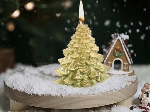 Verk 26232 Vianočné dekorácie - sviečka stromček zelená
